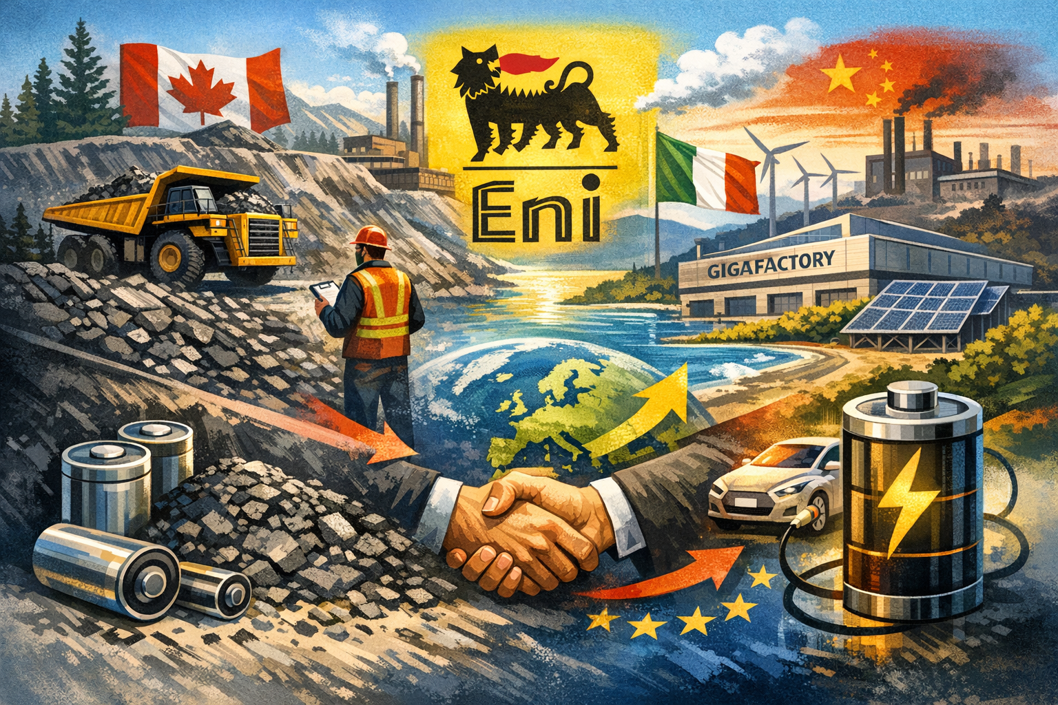Eni Buys Into Canadian Graphite Producer to Fuel Its Battery Strategy